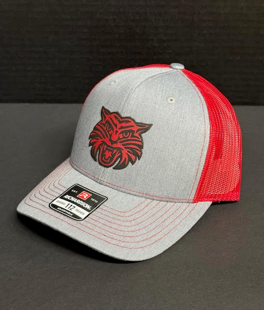 Richardon 112 Heather Gray with Red Mesh Back-Bearcat
