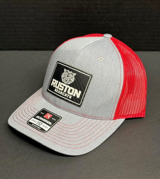 Richardon 112 Heather Gray with Red Mesh Back
