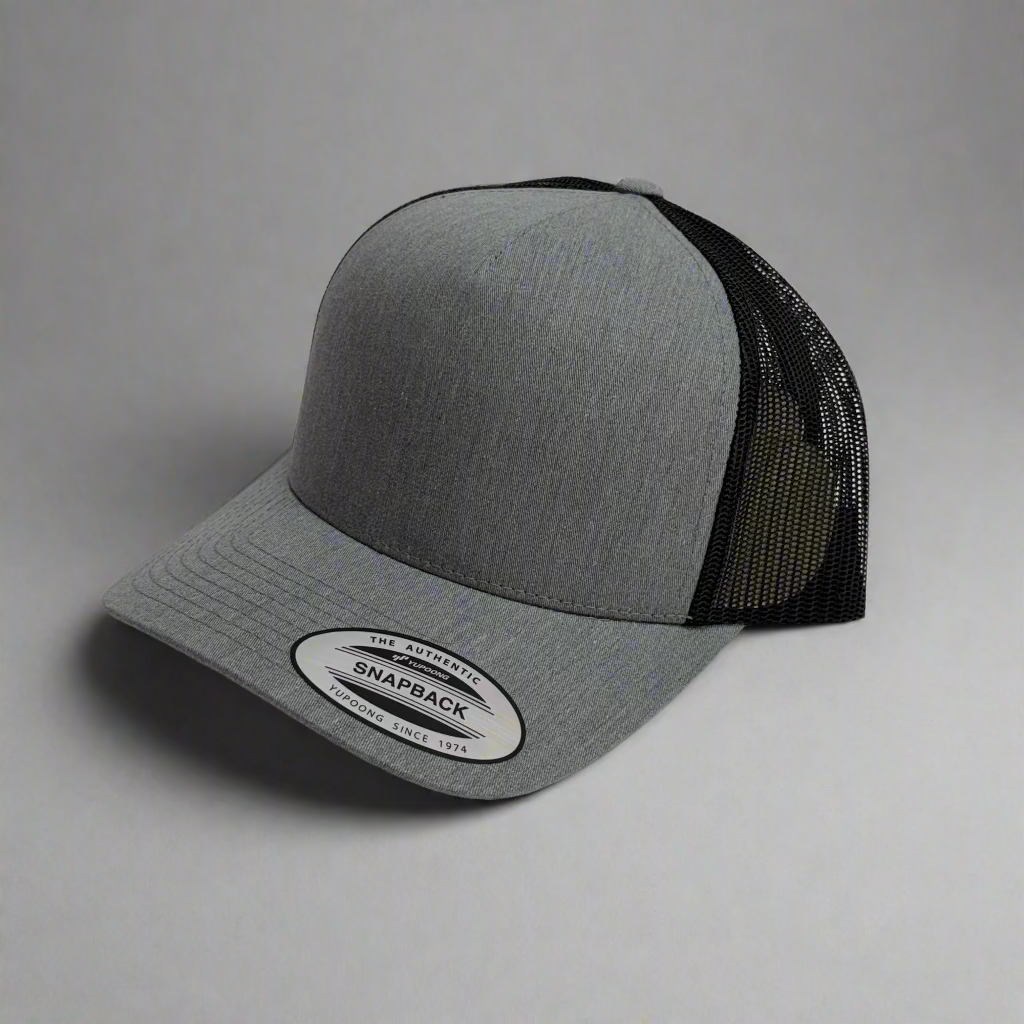 Yupoong Gray with black mesh back
