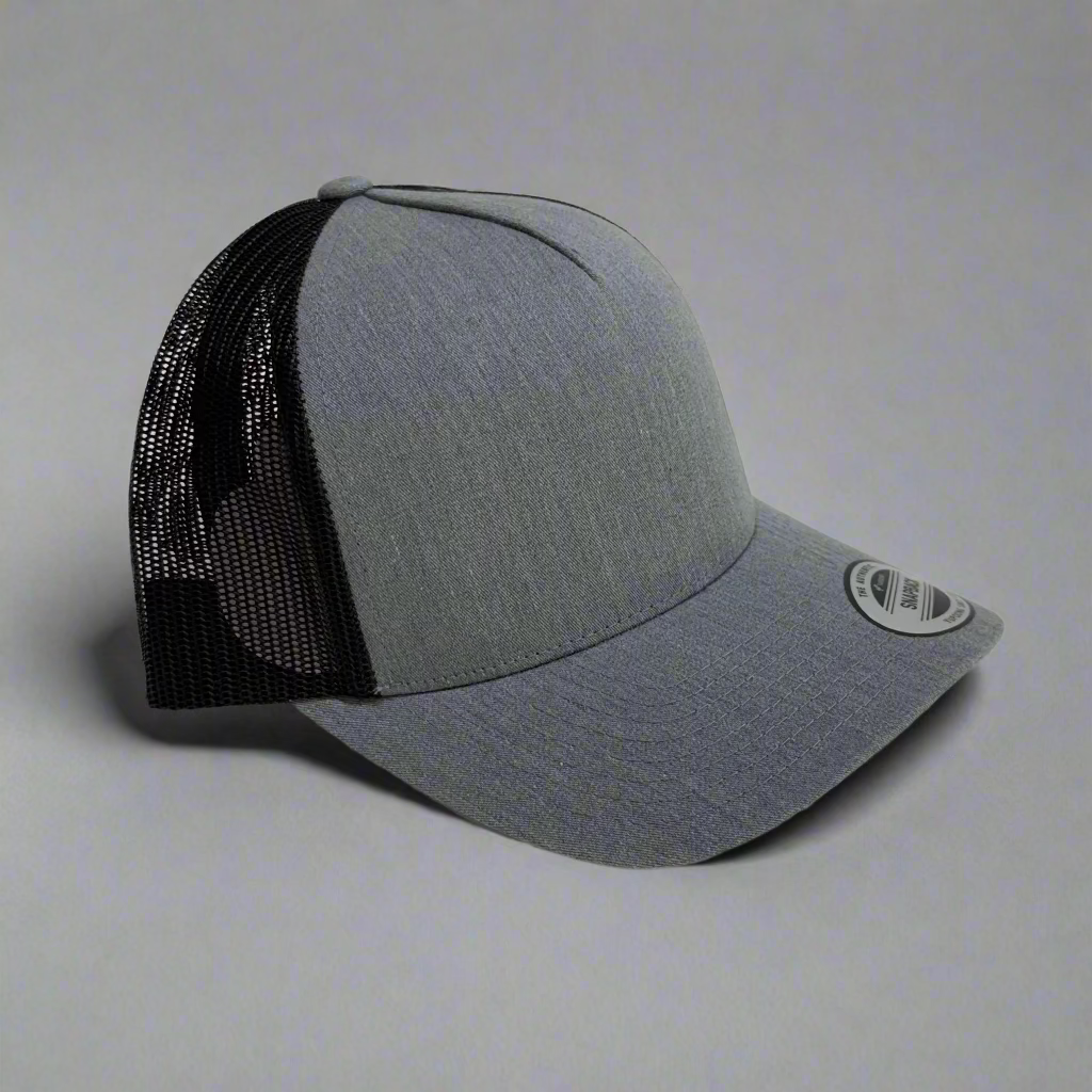 Yupoong Gray with black mesh back