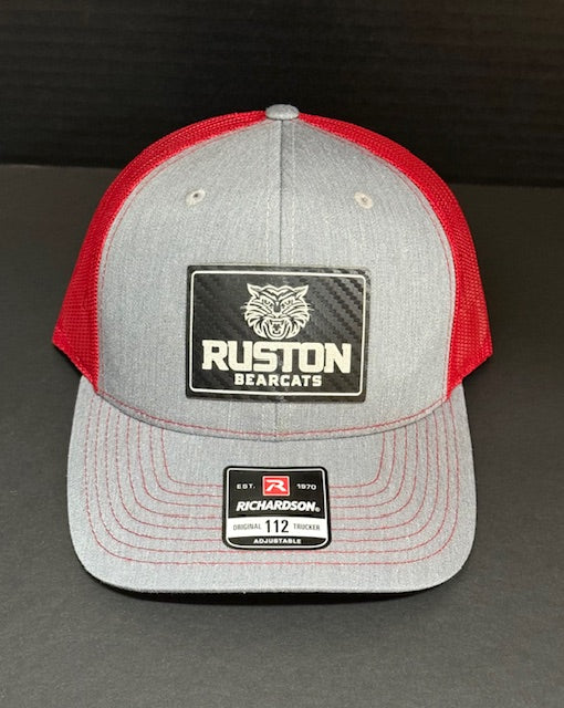 Richardon 112 Heather Gray with Red Mesh Back