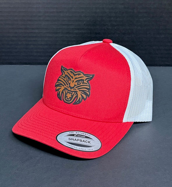 Yupoong Snapback Red with White Mesh Back-Bearcat (Copy)