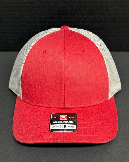 Richardson 112 Red with Gray Mesh Back