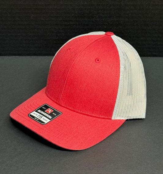 Richardson 112 Red with Gray Mesh Back