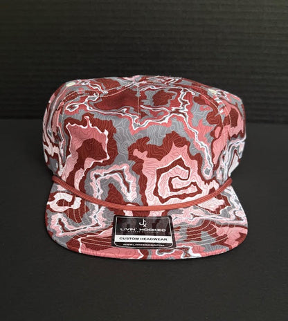 Livin' Hooked Maroon and Gray Rope Hat